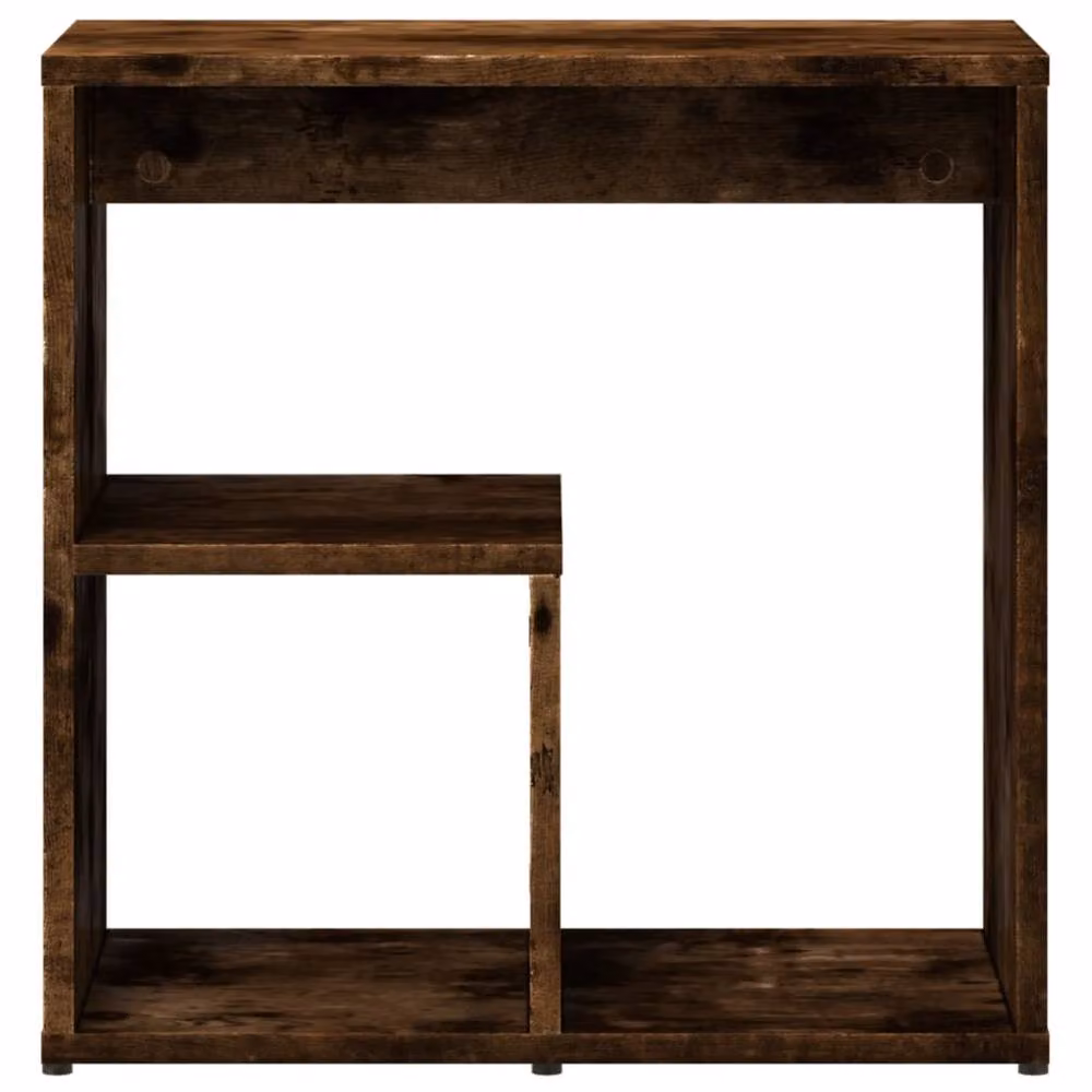 Berkfield Home Set of 2 Smoked Oak Side Tables in Brown, W/D/H: 50 x 30 x 50 cm – 6