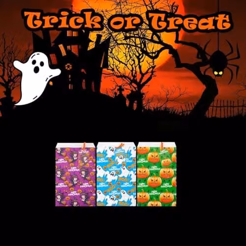 VFM e-Store Halloween Mini Paper Bags, Pack of 10, Multicolour – 5