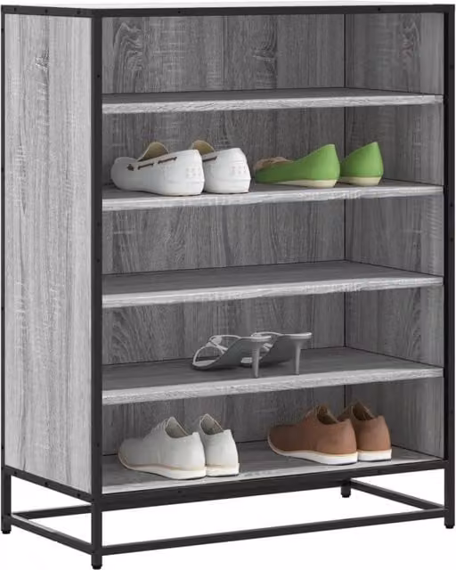 Berkfield Home Grey Sonoma Shoe Cabinet with Hinged Doors, W/D/H: 75 x 38 x 97.5 cm – 1