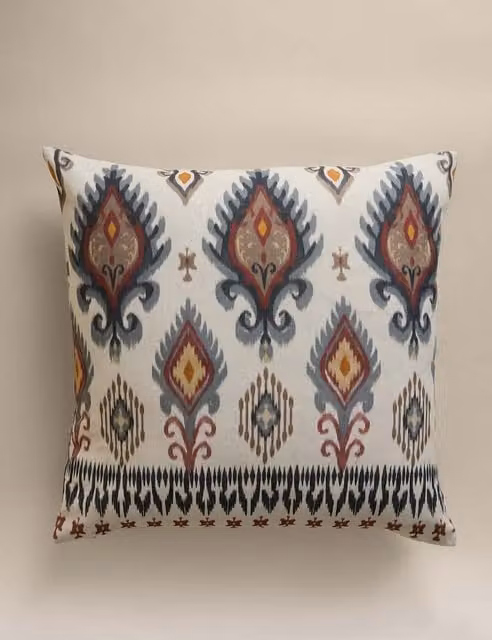 M&S Multicolour Geometric Cotton Square Cushion Cover