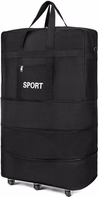 FLAVORA Extra Large Travel Luggage Wheeled Trolley, Black, W: 100 cm, D: 15 cm, H: 15 cm – 1