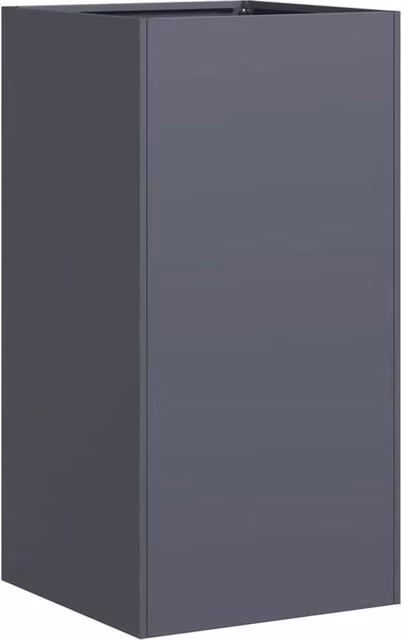 Berkfield Home Anthracite Steel Planter in Dark Grey, W/D/H: 40 x 40 x 80 cm
