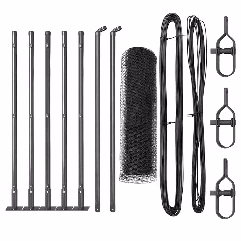Berkfield Home Grey Hexagon Steel Fence, W: 0.6 m, L: 10 m – 4