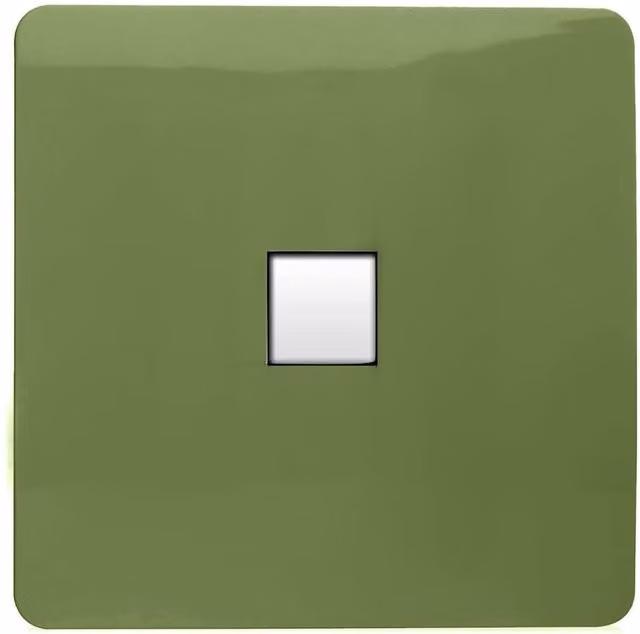 Trendi Switch 1 Gang RJ45 Cat 6 Ethernet Socket in Moss Green
