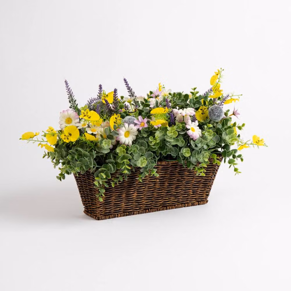 Scottish Everlastings Ltd Mixed Floral Outdoor Planter, Multicolour, 50cm – 3