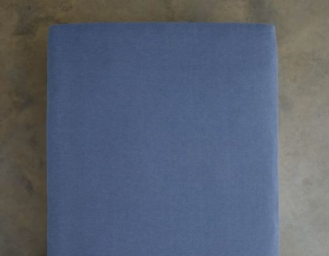Deyongs Southwick Melange-Look Fitted Sheet, Blue, 180 x 200 cm