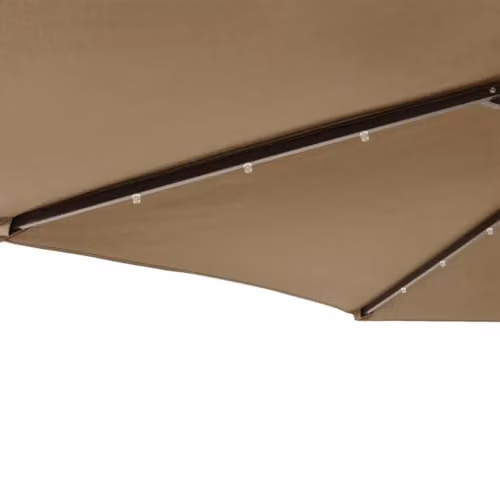 vidaXL Garden Parasol with LEDs and Steel Pole, Beige, W/D/H: 225 x 225 x 212 cm – 5