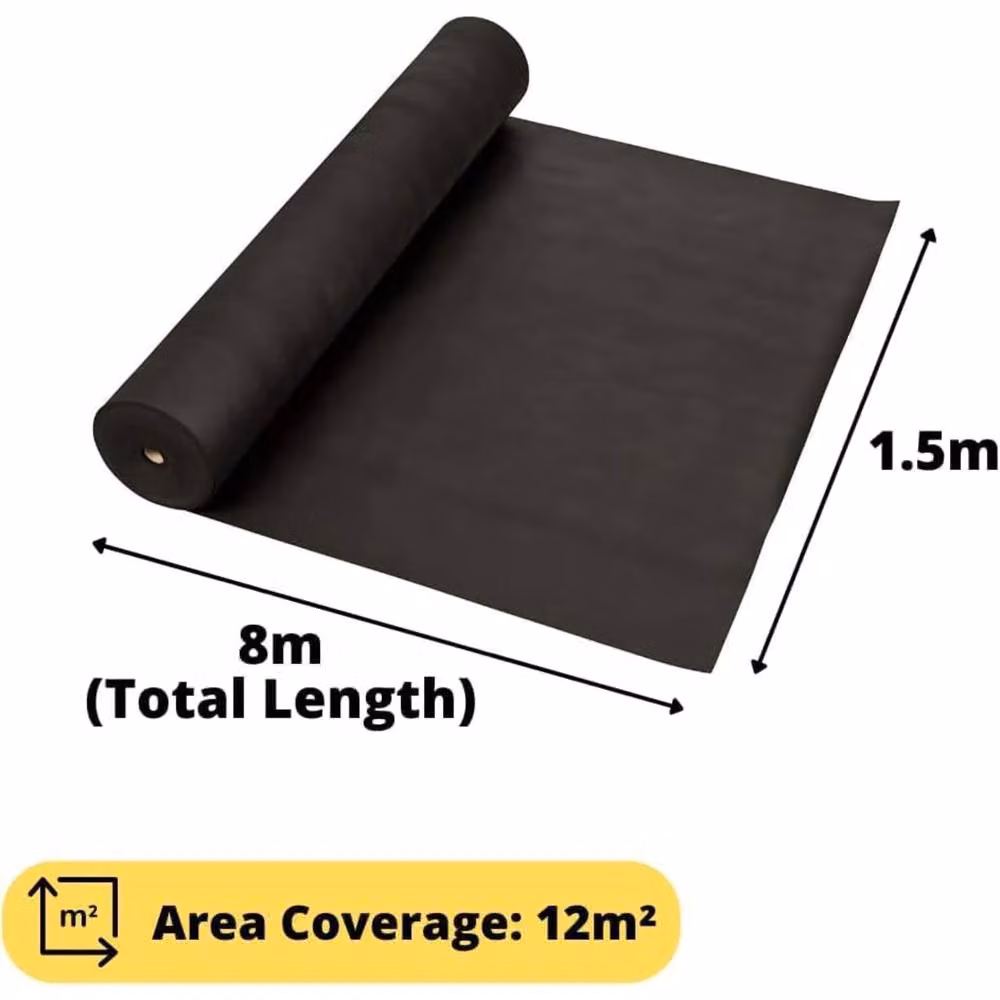 Marco Paul Black Weed Control Membrane W: 1.5 m, L: 8 m – 2