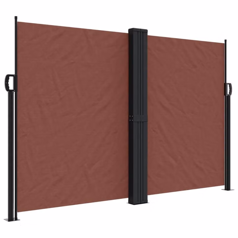 Berkfield Home Retractable Side Awning in Brown, W/H: 600 x 160 cm
