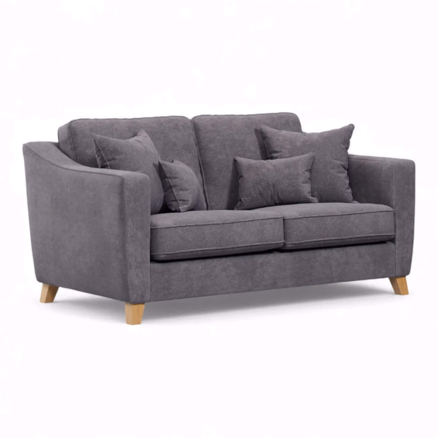 The Great Sofa Company Jackson 2 Seater Grey Chenille Upholstered Sofa – 2