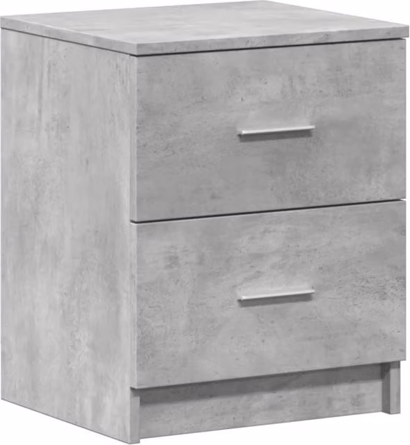 Berkfield Home Bedside Cabinet with 2 Drawers, Concrete Grey, W/D/H: 40 x 36 x 50 cm – 1