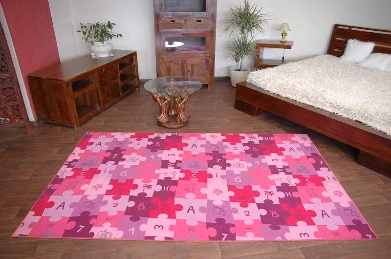 RugsX Purple Puzzle Rectangular Rug, W: 250 cm, D: 400 cm – 2