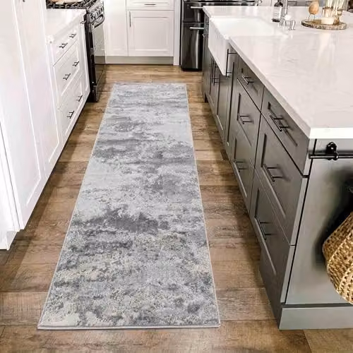 Serdim Rugs Emperor Abstract Modern Living Room Area Rug, Silver, W: 120 cm, L: 170 cm – 3
