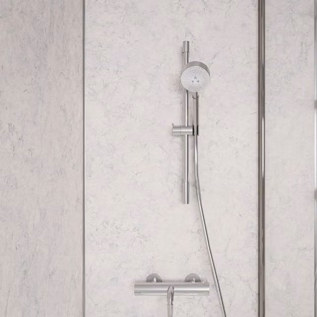 Wetwall Blue Eiger Laminate Tongue and Groove Wall Panel, W: 58.5 cm, H: 242 cm, D: 1.1 cm