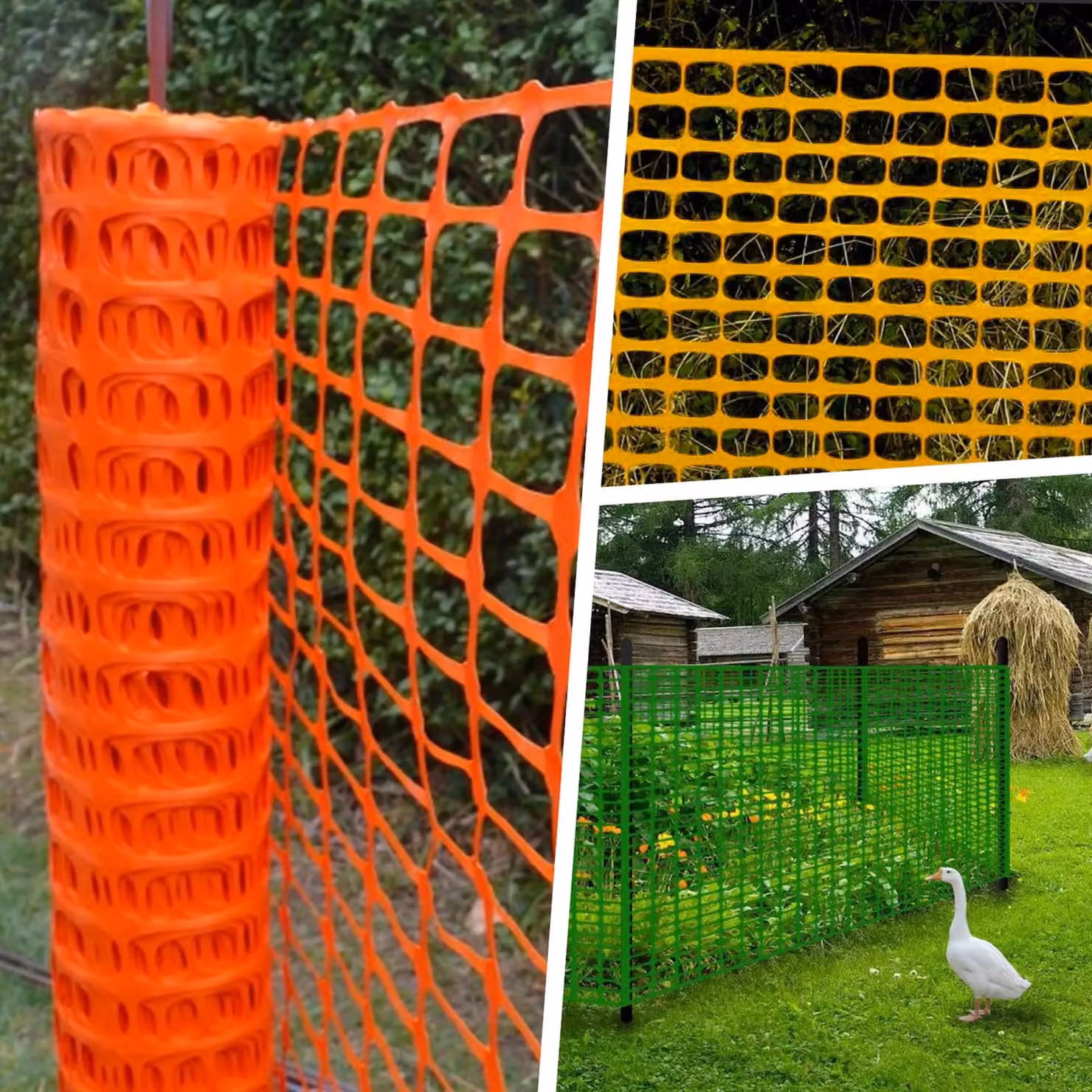Pegdev Heavy Duty Orange Plastic Barrier Fencing Mesh Netting, 40m – 2