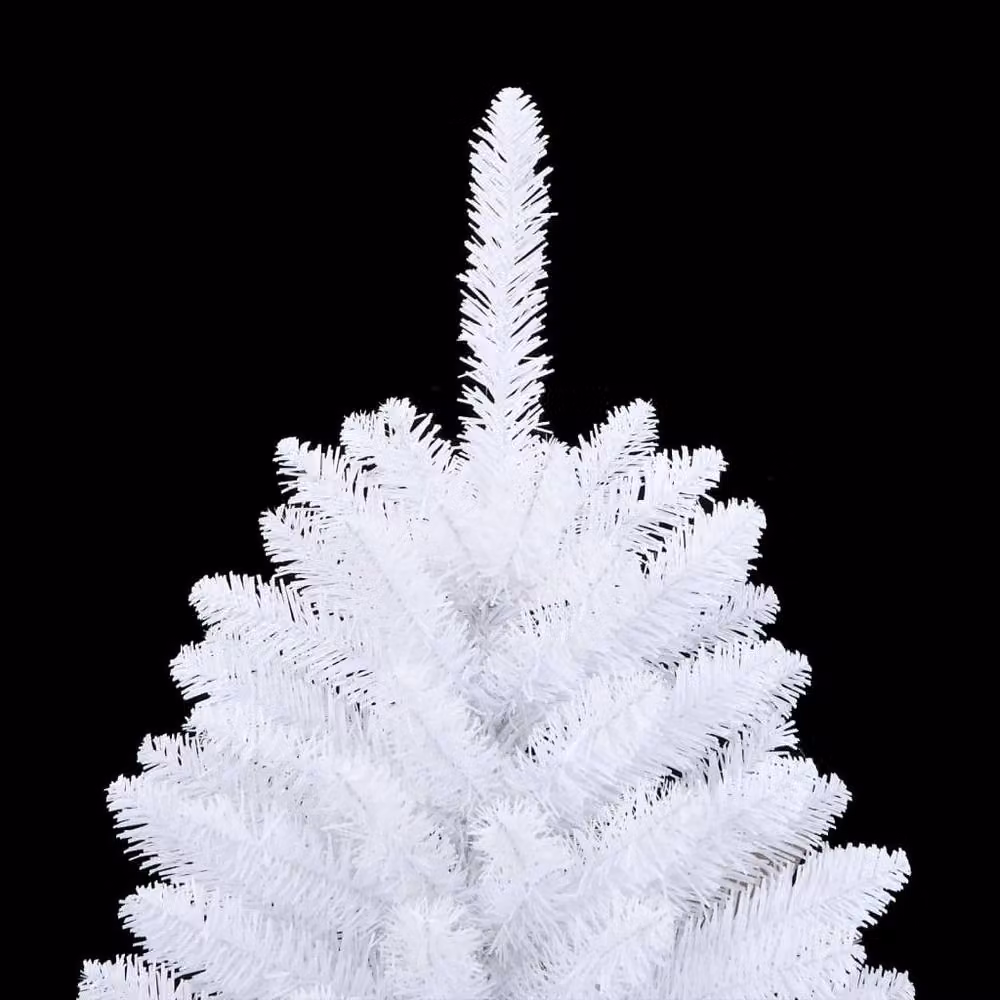 Berkfield Home Beautiful White Artificial Hinged Tabletop Christmas Tree with Stand, Height: 120 cm – 2