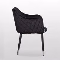 Life Interiors Verona Velvet Dining Chairs Set of 4 in Black – 3