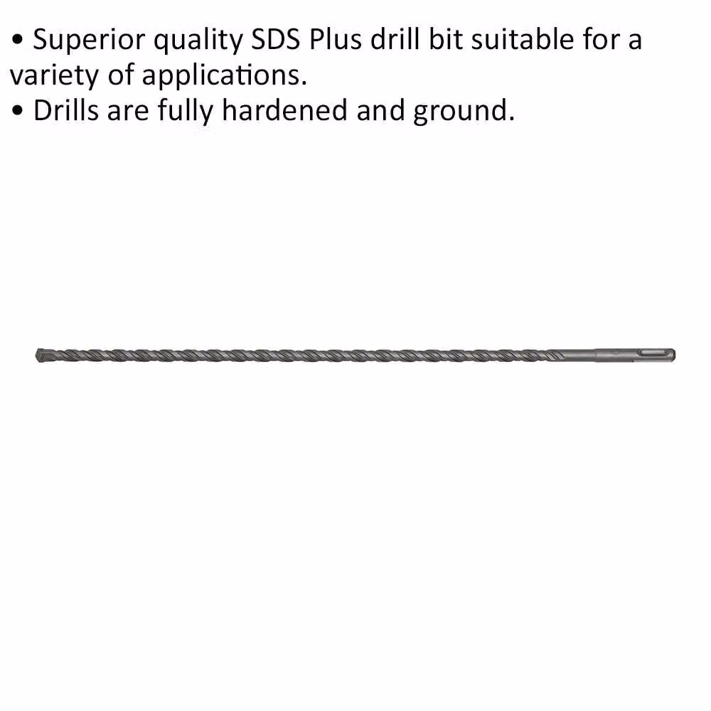 Loops SDS Plus Drill Bit, Silver and Multicolour, Diameter: 10 mm, Length: 450 mm – 2