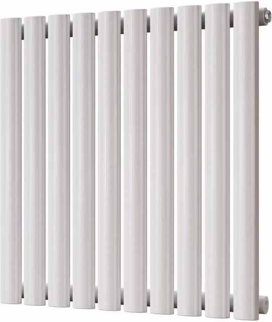 Omeara White Single Panel Vertical Radiator W: 58 cm, H: 60 cm
