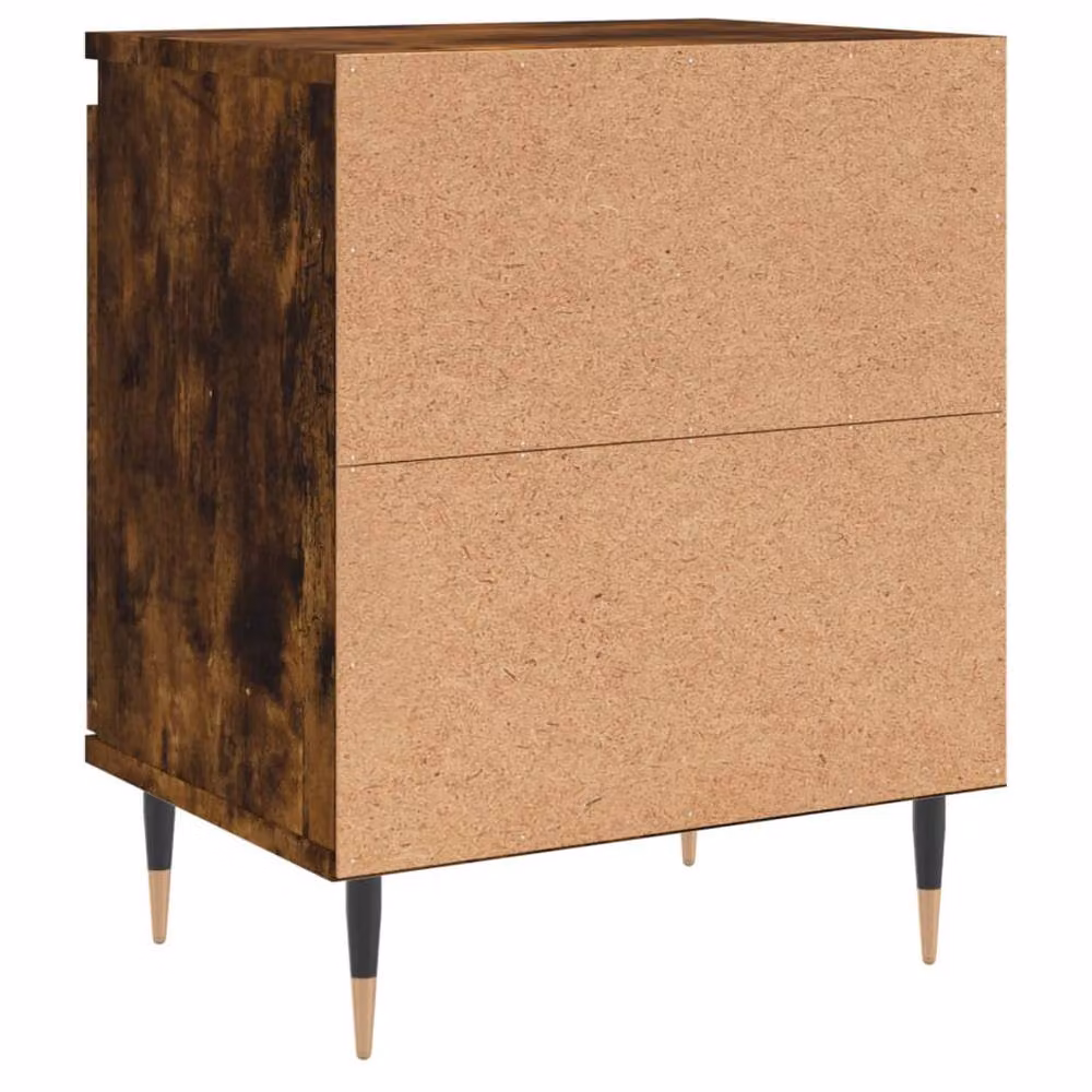 Berkfield Home Elegant Bedside Cabinets, 2 Piece Set in Smoked Oak Brown, W/D/H: 40 x 30 x 50 cm – 5