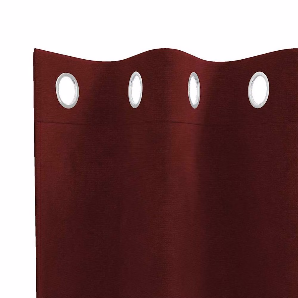 Berkfield Home Wine Red Velvet Blackout Eyelet Curtains, 2 Pack – 5