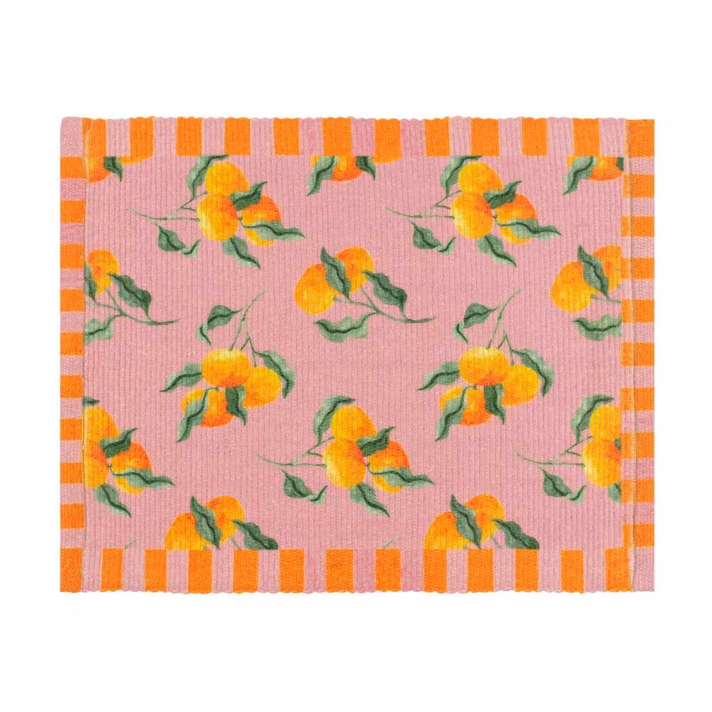 Terrys Set of 4 Pink Striped Rectangular Indoor Outdoor Placemats, W: 46 cm, D: 36 cm – 2
