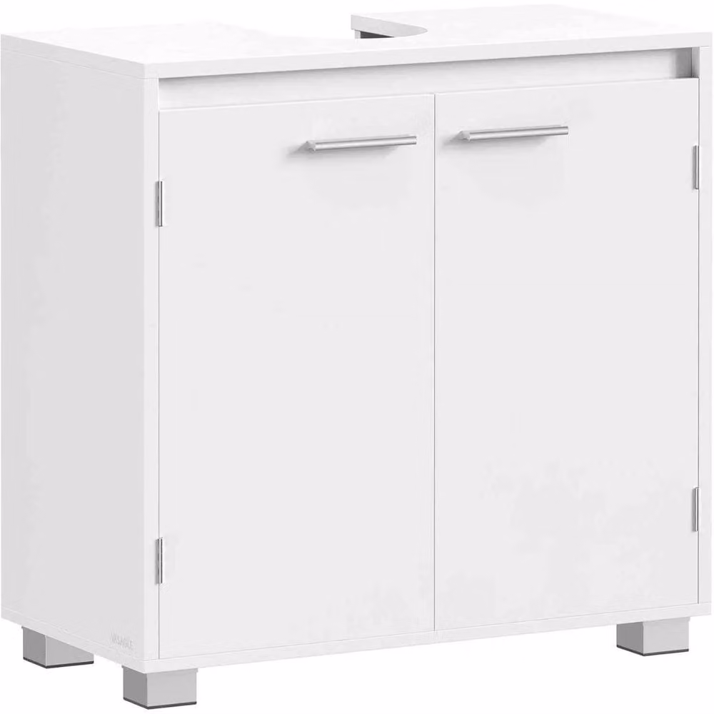 The Bazaarist Under Sink Bathroom Vanity Storage Cabinet with Double Hinged Doors in Soft White – 2