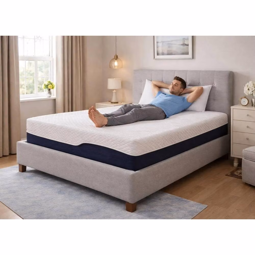 Artesa Orthopaedic Double Mattress in White with Viscoelastic Foam, W/D/H: 140 x 200 x 25 cm – 3