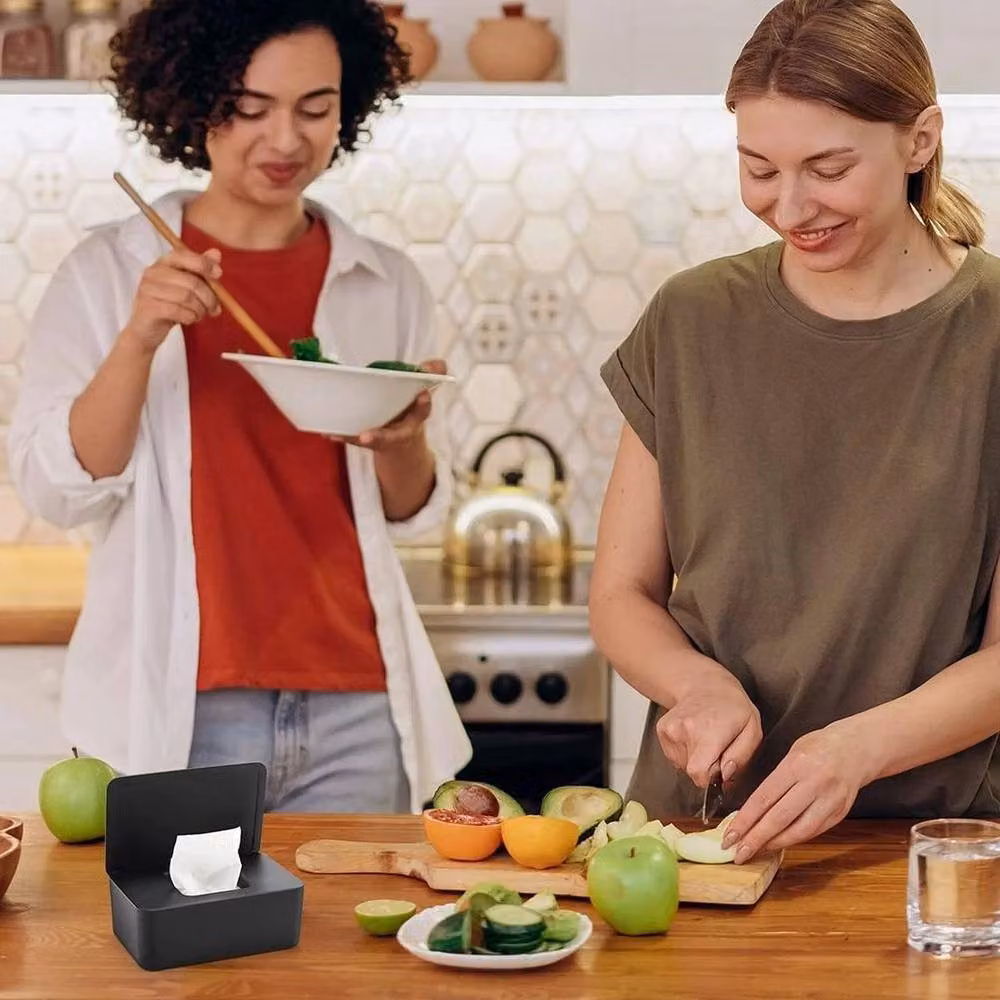 SPETLEK Black Plastic Wet Wipes Dispenser Box – 5