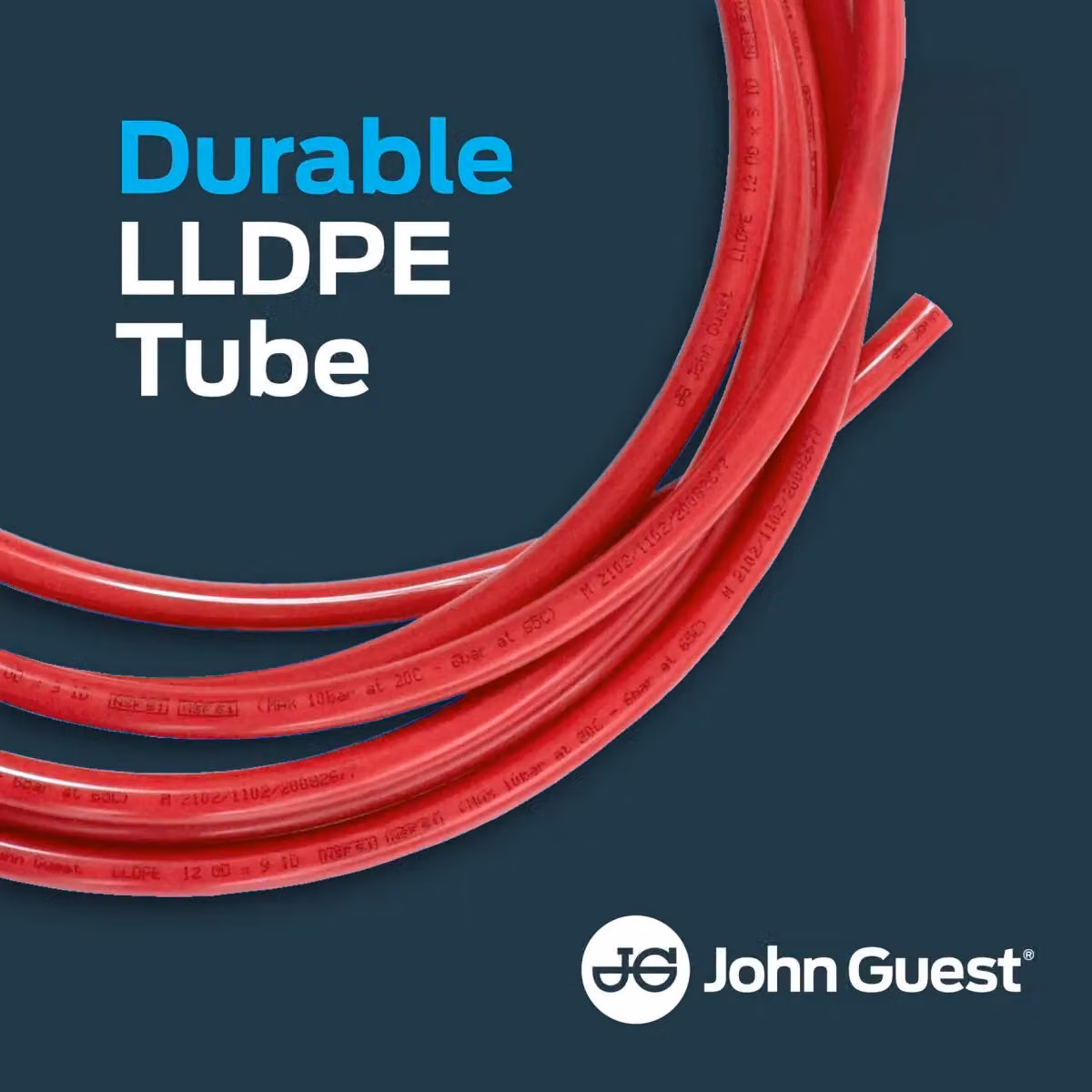 John Guest 12mm Red LLDPE Flexible Polyethylene Tubing, 5 Metre Length – 2