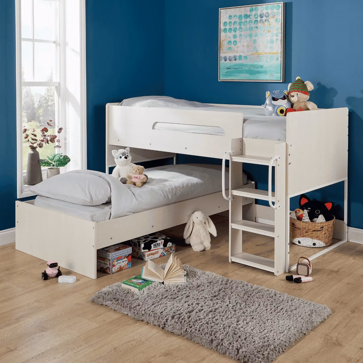 Home Source Childrens Detachable Bunk Beds in White, W/D/H: 90 x 190 cm – 5