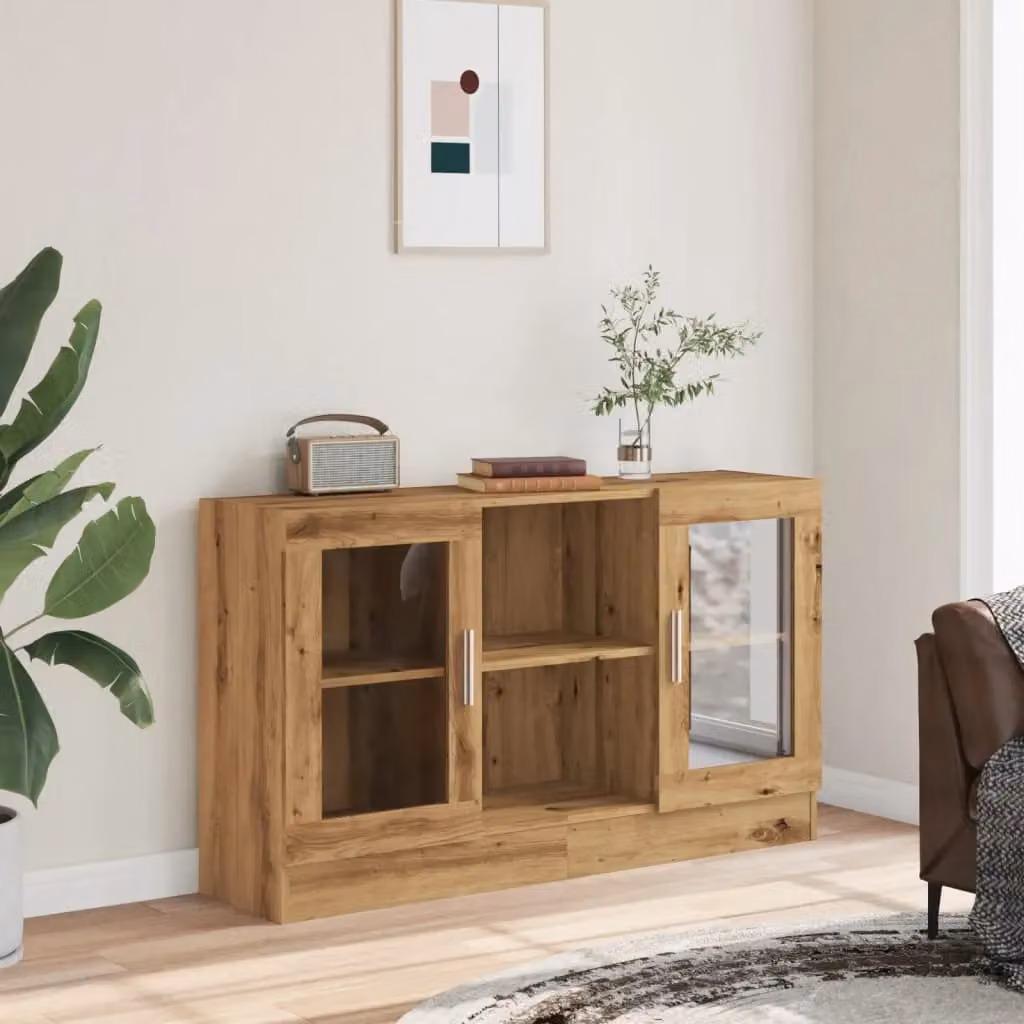 Berkfield Home Artisan Oak Sideboard in Brown, W/D/H: 120 x 30.5 x 70 cm – 2