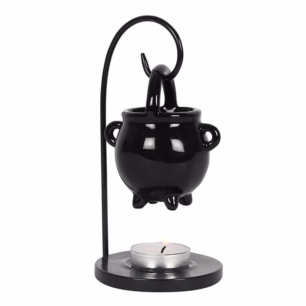 Uniqueful Black Ceramic Hanging Cauldron Oil Burner for Tealights – 2