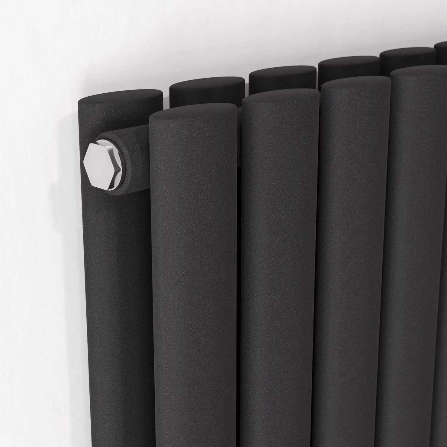 Agadon Neo Duplex Oval Tube Designer Radiator in Dark Grey, H: 180 cm, W: 52.6 cm – 2