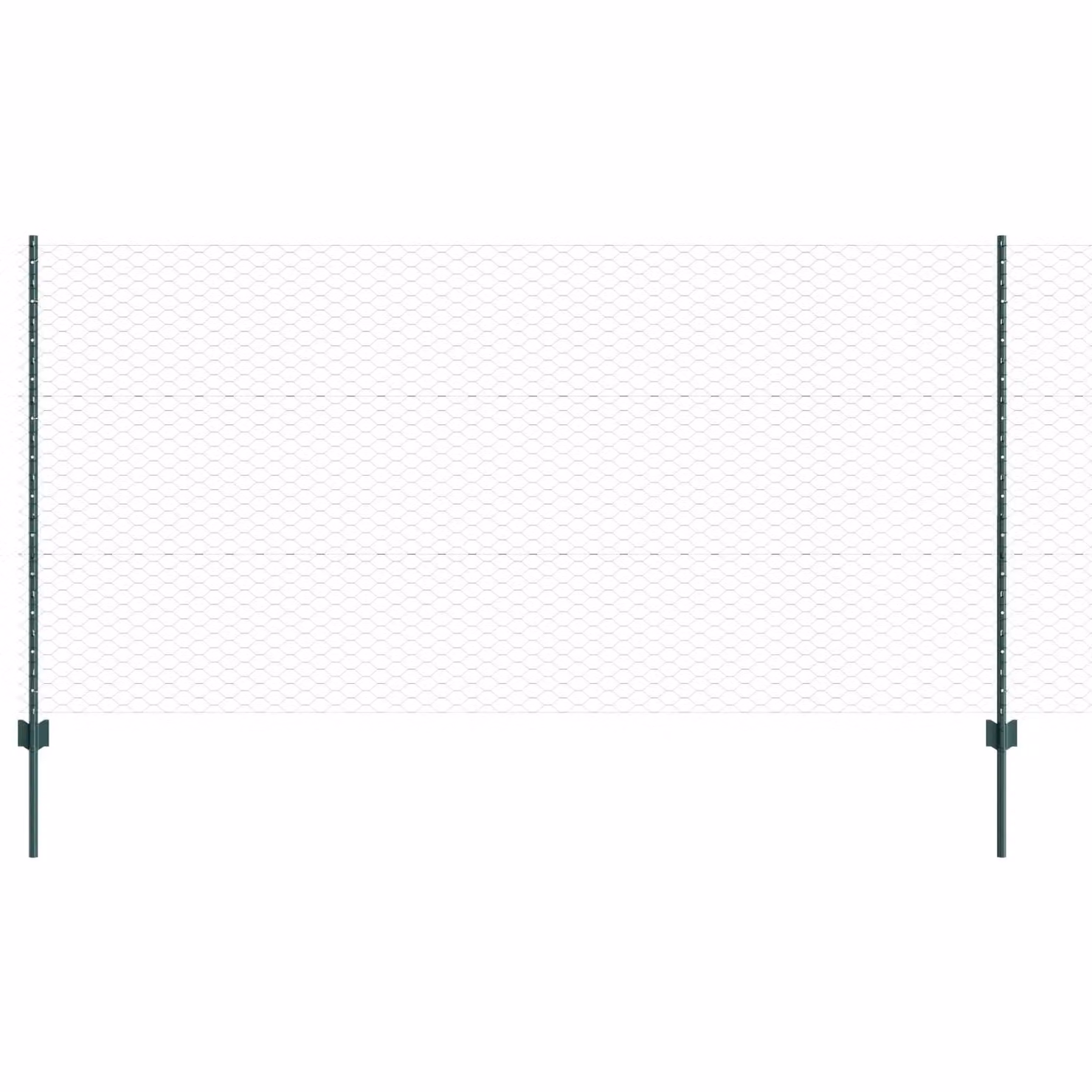 Berkfield Home Green Steel U-Channel Fence Posts and Hexagon Fence Set, 11 x 120 cm Posts and 1.2 x 100 m Fence – 2