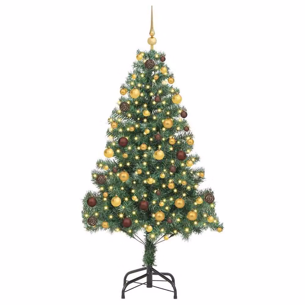 Berkfield Home Green PVC Christmas Tree with 300 LEDs and Stand, Height: 180 cm – 3
