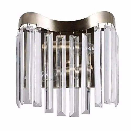 Italux Sabrig Antique Bronze Wall Light with 2 E14 Lights in Brown