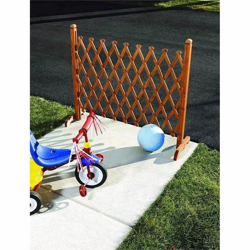Nordara Brown Wooden Expanding Freestanding Garden Trellis Partition Screen, W: 100 cm, H: 100 cm – 2