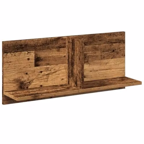 vidaXL Wall Mounted Cabinet in Brown Rustic Old Wood, W/D/H: 70 x 30 x 16.5 cm – 1