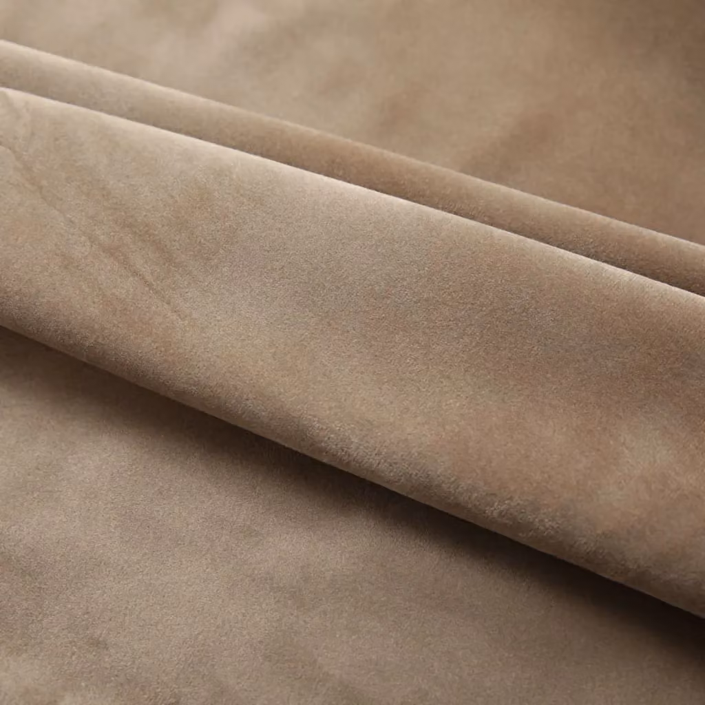 Berkfield Home Blackout Velvet Curtains, 2 Pack, Beige, W: 140 cm, H: 245 cm – 3