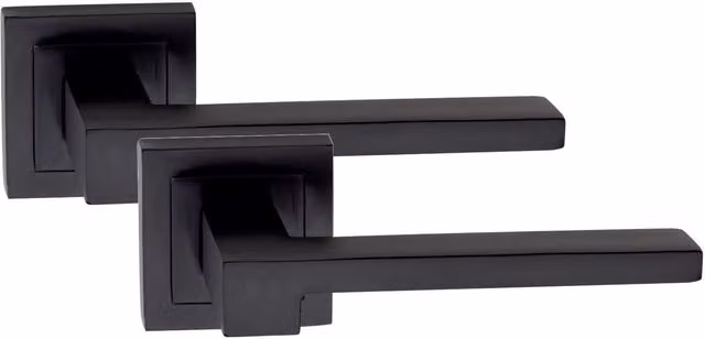 Golden Grace Matt Black Door Handle Set