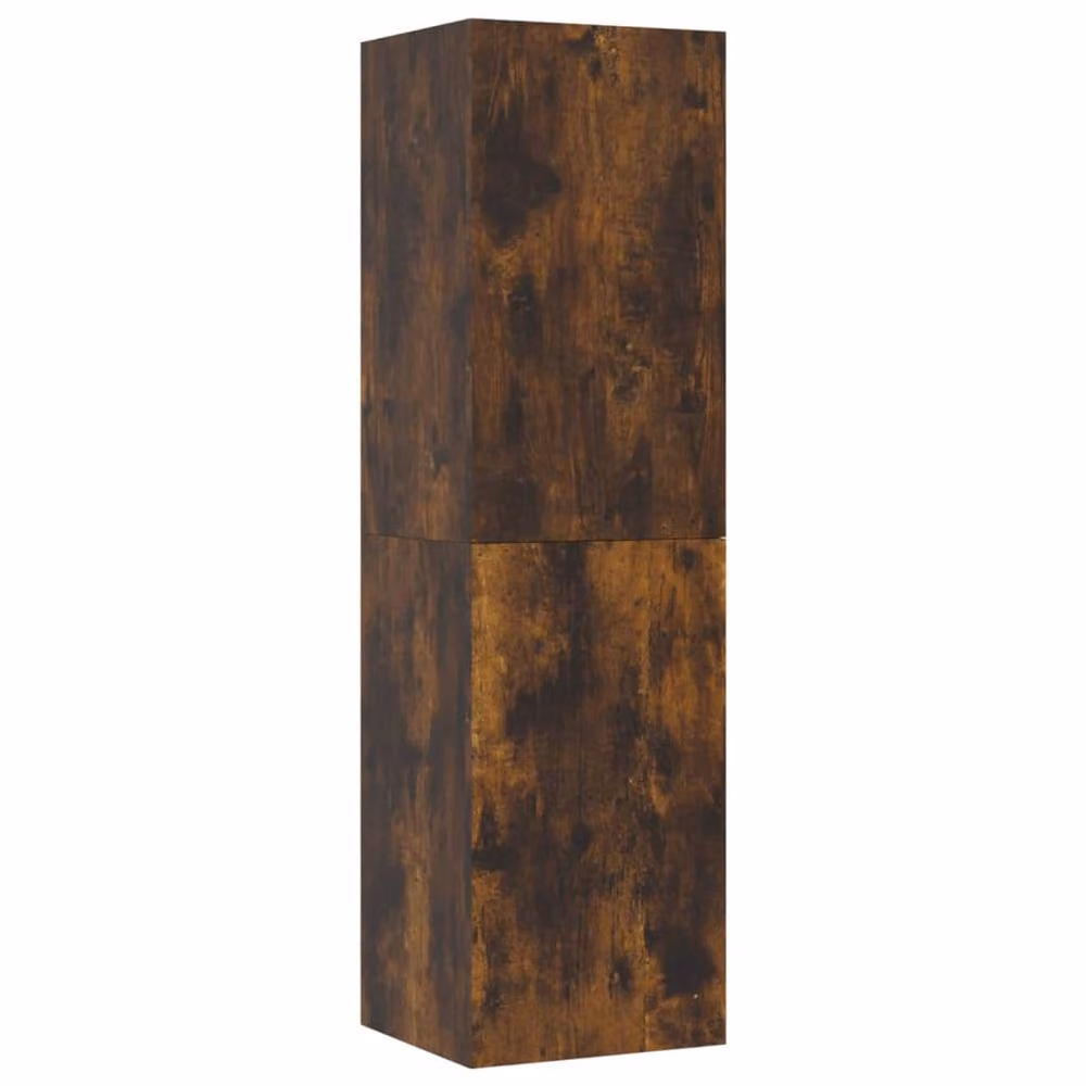 Berkfield Home Wall-mounted TV Cabinet in Smoked Oak Brown, W: 30.5 cm, D: 30 cm, H: 110 cm – 2