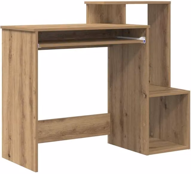 Berkfield Home Artisan Oak Computer Desk in Brown – 1