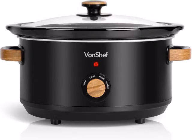 VonShef Fika 3.5L Slow Cooker in Black – 1