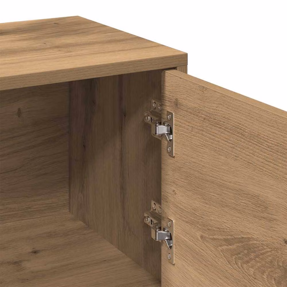 Berkfield Home Artisan Oak TV Cabinet in Brown, W/D/H: 102 x 30 x 37.5 cm – 5