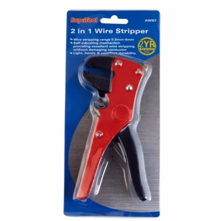 SupaTool 2 in 1 Wire Stripper in Red – 2