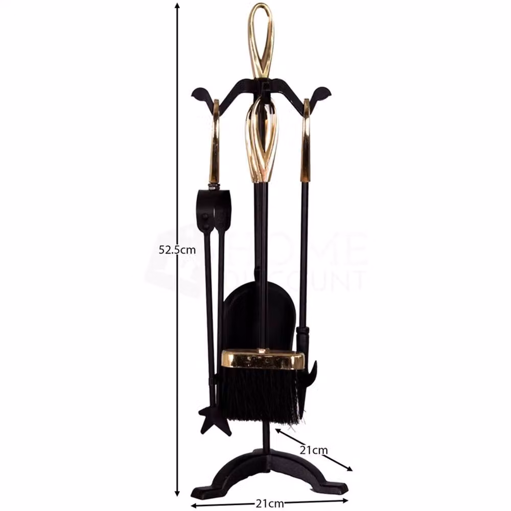 FORGEVIO 5 Piece Black Fireside Companion Set – 2