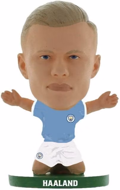 Manchester City FC Erling Haaland SoccerStarz Football Figurine in Blue