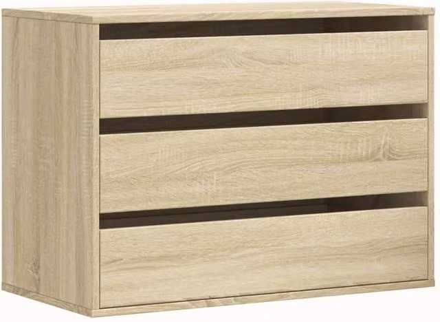 Berkfield Home Corner Chest of Drawers in Sonoma Oak, Light Tan, W/D/H: 80 x 41 x 58 cm – 1