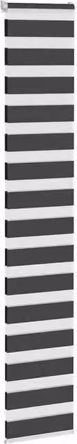 Berkfield Home Elegant Zebra Blind in Black, Polyester, W: 40 cm, H: 230 cm – 1